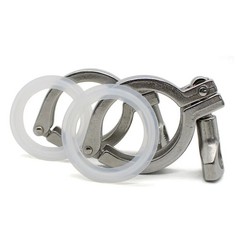 SS304 Stainless Steel Triple Clamp Clover 0.5″-4″ 25.4-119MM Home Brewing Tool
