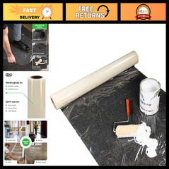 Self-Adhesive Carpet Protection Film 36″ x 200′ – Heavy-Duty Clear Cover, Clean