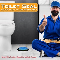 Wax Ring Kit for Toilet Installation – Elastic Rebound Wax-Free Gasket, Blue