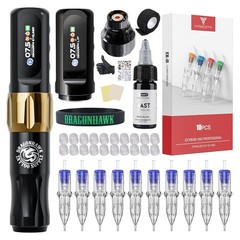 Dragonhawk Atom2 Tattoo Pen Machine Kit – Cordless & Corded Permanent Makeup