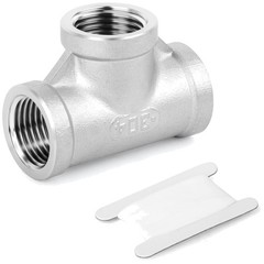 Industrial Tee Pipe Connector, 4″ Stainless Steel