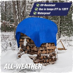 RUGGED RHINO Heavy Duty Waterproof Tarp, 16×20, 2 Pack, UV and Tear Resistant…