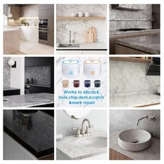 Marble and Granite Repair kit, Quartz Countertop Repair Kit for Chip Dents Cr…