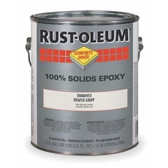 Rust-Oleum S6582413 1 Gal Floor Coating, High Gloss Finish, Silver Gray,