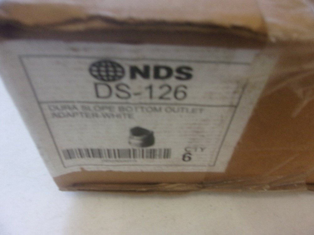 LOT OF 6 NDS DS-126 Dura Slope Bottom Outlet Adapter WHITE