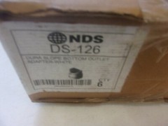 LOT OF 6 NDS DS-126 Dura Slope Bottom Outlet Adapter WHITE
