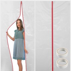 4 Ft X 7 Ft Plastic Zipper Door Dust Protector – Heavy-duty Plastic Sheeting