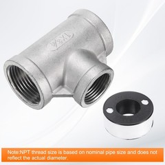Tee Pipe Fitting 3/4x1x1 Inch NPT Female 304 Stainless