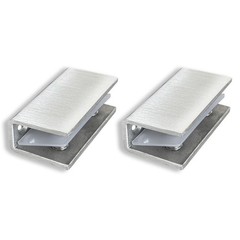 2Pcs Stainless Steel Glass Shelf Clip Clamp Bracket Support Adjustable 304 St…