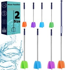 4/Large+4/Small Sizes Silicone Resin Mixer Paddles,Reusable Reusable Paint an…