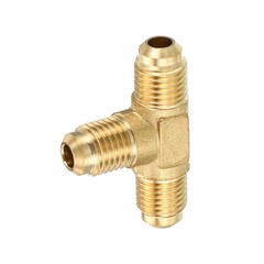 5Pack 1/4″ x 1/4″ x 1/4″ Brass Pipe Fitting Flare Tee Tube Fitting Pipe Adapter