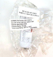 Normac Pipe Connector Malleable Iron 125psi 3/4″ IP-SL x 5/8″ OD 401-P-090-SL