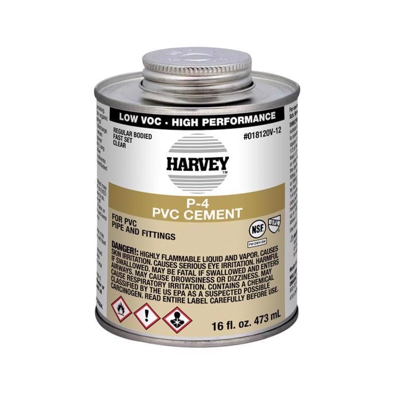 Oatey 018120V-12 Regular-Bodied Fast Set Cement, 16 oz Can, Liquid, Clear
