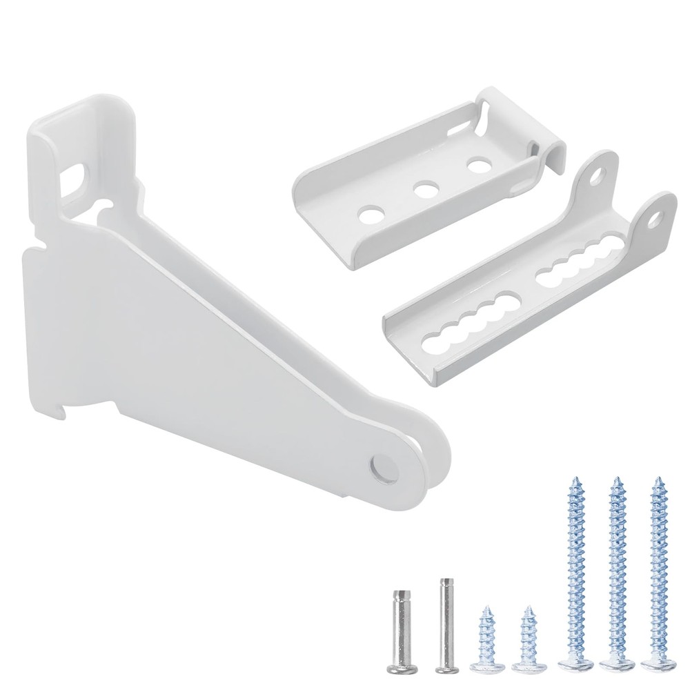 Reinforced Storm Door Closer Bracket Kit, Heavy-Duty Screen White