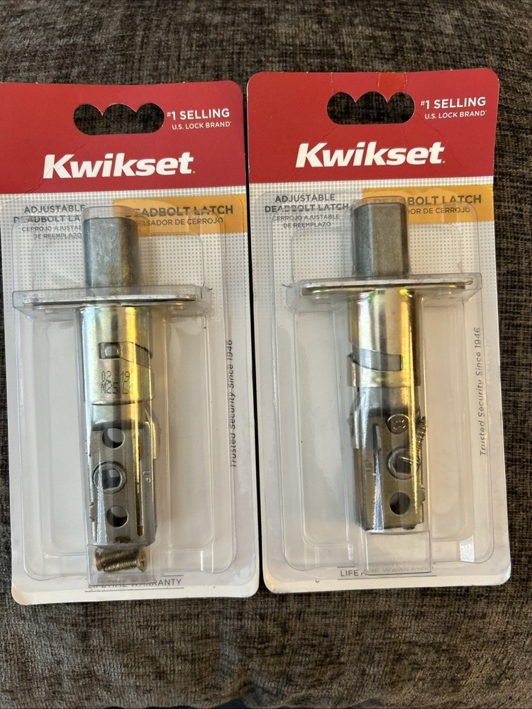 (2) NEW KWIKSET 6WAL Adjustable door Latches 2 3/8″-2 3/4″( 60-70mm)