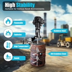 Pneumatic Stainless Steel Mix Tool Pneumatic Bracket Mixer Tank Barrel Air Mix