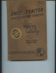 1958 CATERPILLAR “DW21 TRACTOR DIRECT ELECTRIC STARTING” PARTS CATALOG (152 PGS)