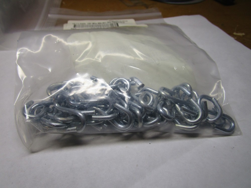 #8 1″L-Inside .120″-Wire 46lb-WLL Zinc Plated S-Hook QTY 40
