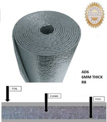 USEP -6mm Premium Reflective Insulation Roll Foam Core Radiant Barrier R8 48X100