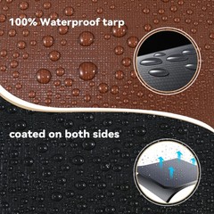 Tarp 10x20ft Heavy Duty Waterproof 16 Mil Tarps,UV-Resistant,Tear-Proof,Black…