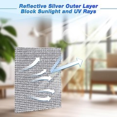 Frienda Rv Window Reflective Insulation Roll 47.2Inchx20Ft Double Aluminum Foil