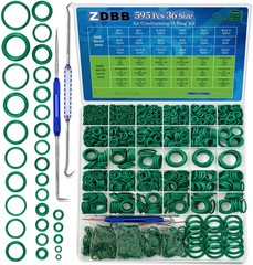 595 Pcs Automotive AC O Rings Kit, SAE and Metric Air Conditioning Orings Assort