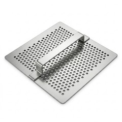 7 3/4 in. Flat Floor Drain Strainer with Handle, Stainless Steel Drain Screen