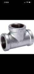 4x Southland 1 In. Malleable Iron Galvanized Tee 510-605HN Southland 510-605HN