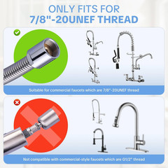Pre Rinse Sprayer Commercial Sink Sprayer Head, Low Lead Spray Valve Dish Spraye