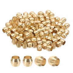 100Pcs Brass Compression Sleeves Ferrules Tube OD 5/32″ Compression Fittings