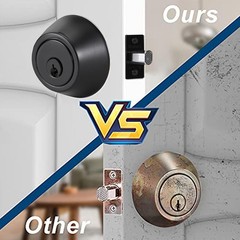 Double keyed Deadbolt Lock – Keyed on Both Sides, 2-Way Adjustable Cylinder D…