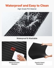 VEVOR 24 x 48 in PVC Ceiling Tiles 12-Pack 3D Black Linear Slat Panels for Home