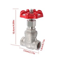 DN15 1/2″ NPT Stainless Steel Female Thread Rotary Gate Valve with Wheel Handle