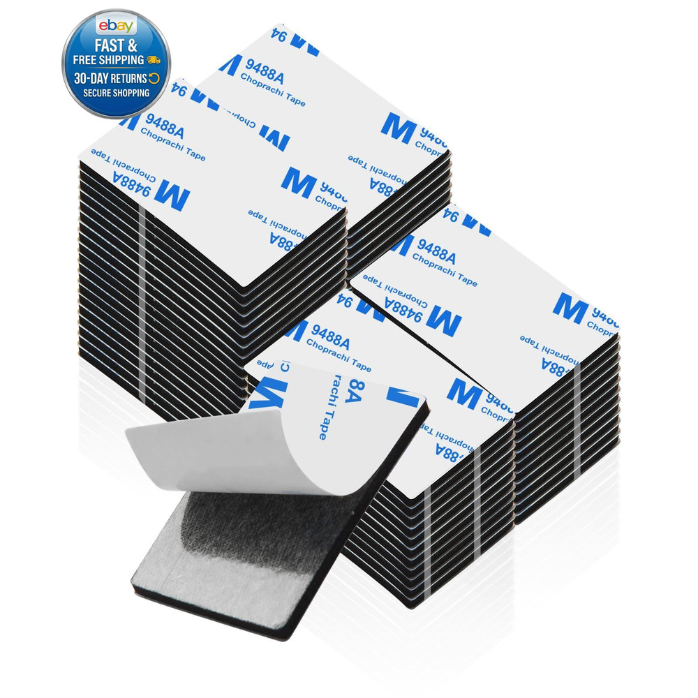 Double Sided 1.18 inches x 1.96 x 0.11 inches, Pack of 48 Rectangles