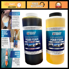 4 Lb Density Expanding Pour Foam – 2 Part Polyurethane for Flotation, Insulation