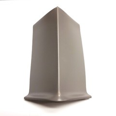 [BOX OF 25] Roppe 700Series 6″x1/8″ Steel Gray Rubber-Vinyl OUTSIDE Corner w/Toe
