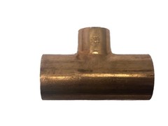(7) NOS Mueller Nibco 3/4” x 3/4” x 1/2” Copper Wrot Tee Pipe Fittings W 04033