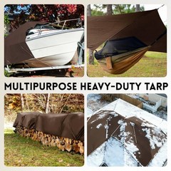 Tarp 6x8FT, 18 Mil Heavy Duty Large Tarps, 100% Waterproof Tarp, UV Resistant…
