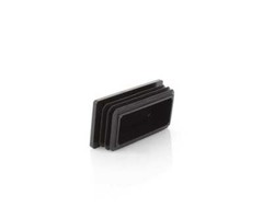 10x Rectangular Tube Lamellar Plug 80×120 mm Black End Caps Plastic