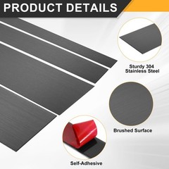uxcell 2Pcs 304 Stainless Steel Sheet Gap Filler, 30″ x 30″x3″, Brushed Black