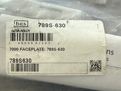 NEW HES ASSA ABLOY 789S-630 Faceplate for 7000 Series Satin Stainless Steel OEM