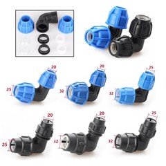 MDPE Compression Fitting 90° Elbow Reducer Water Pipe Connector 20 25 32mm