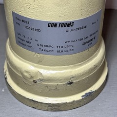 Con Forms Concrete Pump Reducer Pipe R302512D 3″ HD x 2.5″ HD x 12″, Made 2025