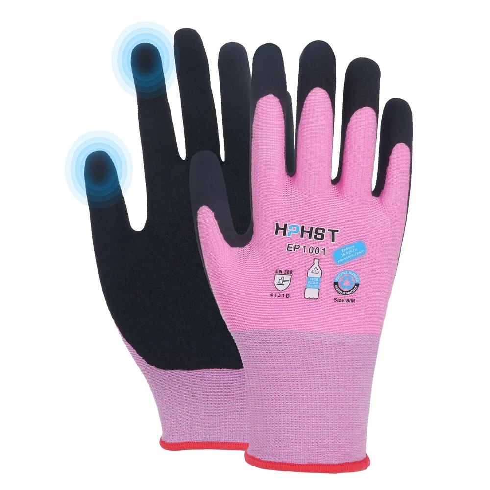Work Gloves for Women, Eco Friendly Safety Work Gloves with Breathable Rubber…