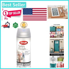 Moisture Resistant Spray Paint – 11oz Clear Satin Finish for Artists