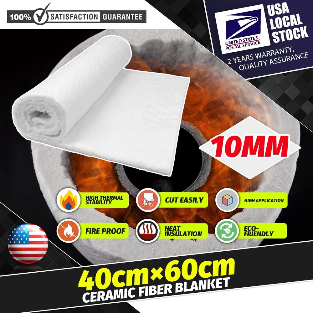 2500F 1/4″ x 16″ x 24″ Ceramic Fiber Insulation Blanket Ceramic Fiber Fireproof