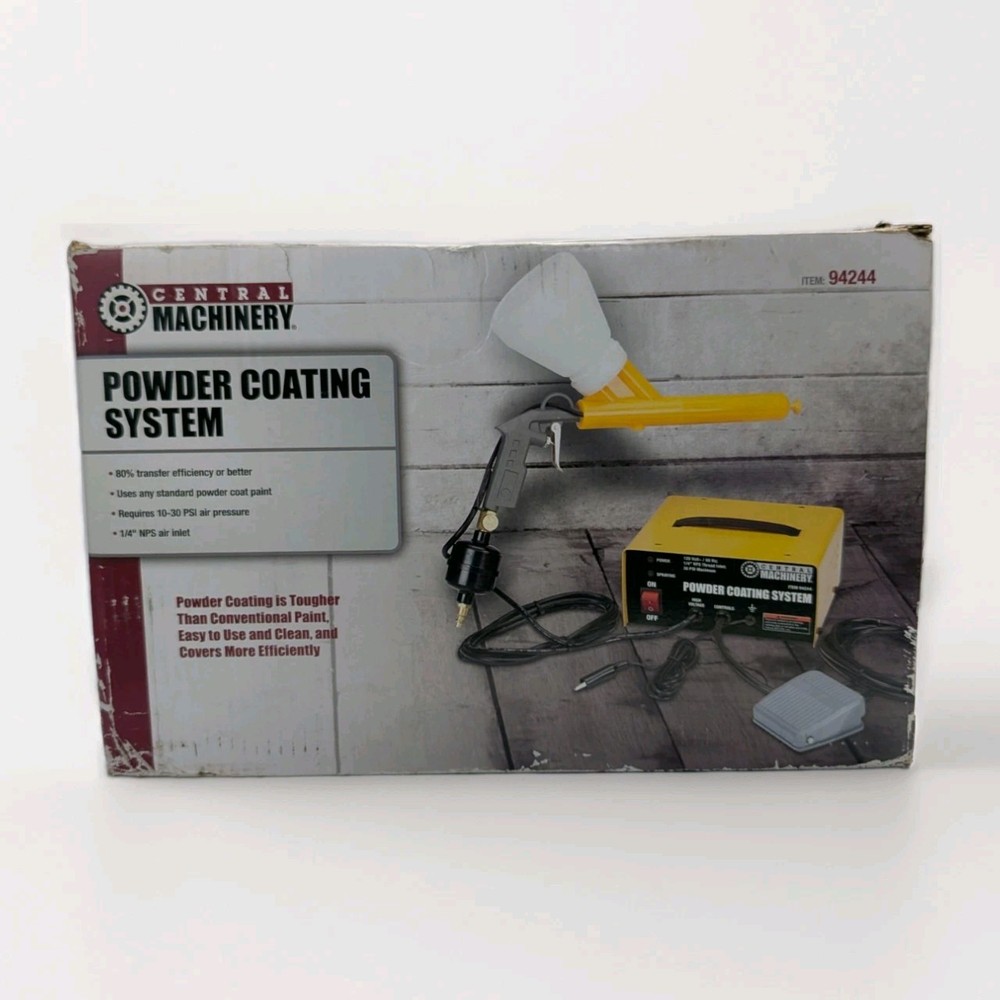 Central Machinery 94244 Powder Coating System Electrostatic Paint Gun 10-30 PSI