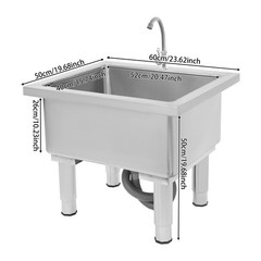 Floor Mount Mop Sink, Mop Cleaning Sink, Stainless Steel Mop Sink