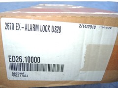 Von Duprin 2670 SP28 Guard-X Alarm Exit, Bar and Parts Only w/Rockwood kickplate