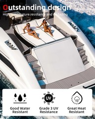 Abahub 96×45.6″ EVA Foam Boat Decking Self-Adhesive Faux Teak Marine Flooring